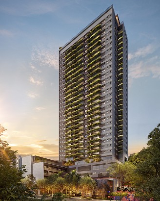Perspectiva do edifício Almá Pinheiros em Pinheiros, São Paulo