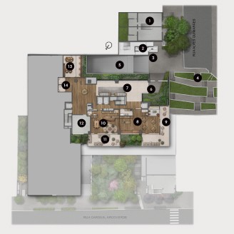 Implantação Térreo — Almá Pinheiros